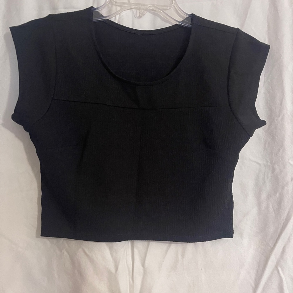 Women's Crop Top in Black - Picture 1 of 7